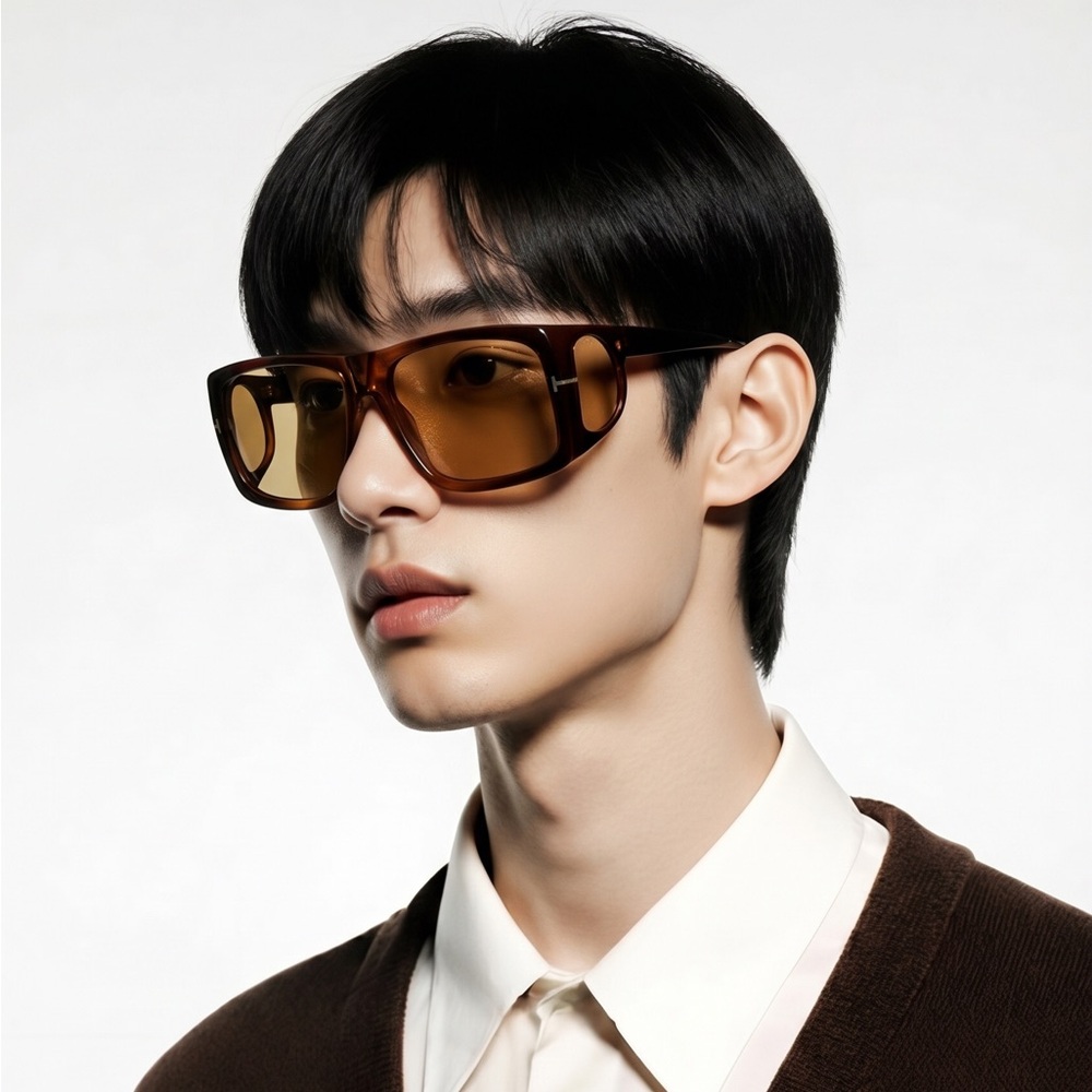 Authentic- New Tom Ford TF733 Brown Gino Sunglasses